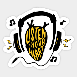 Listen to your heart Sticker